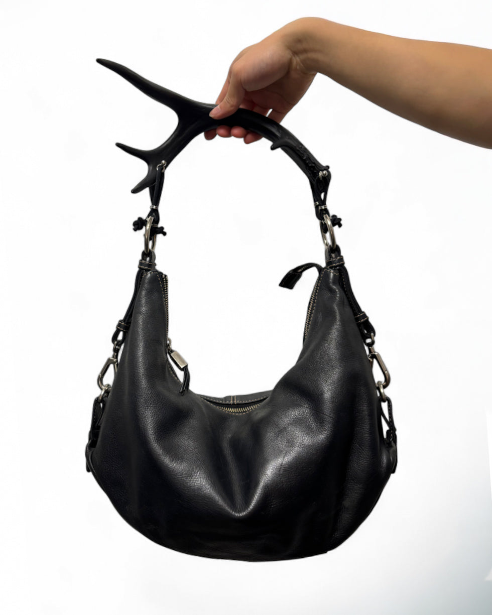 Medium All Black Antler Bag